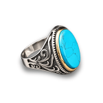 The Heritage Feroza – Oval Turquoise Ring (925 Silver)