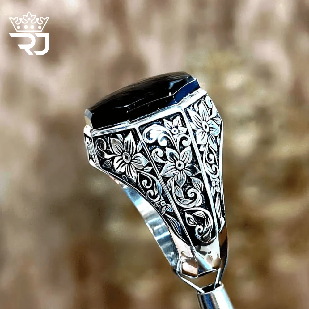 Mystic Bloom 925 Silver Agate Ring - Image 4