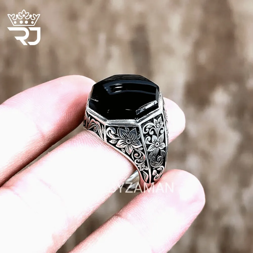 Mystic Bloom 925 Silver Agate Ring - Image 2