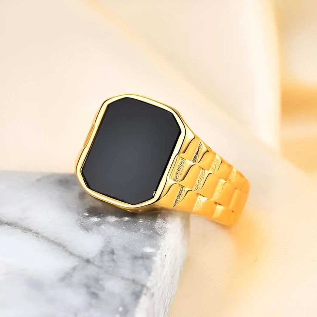 Crown Motif Signet Ring - Image 2