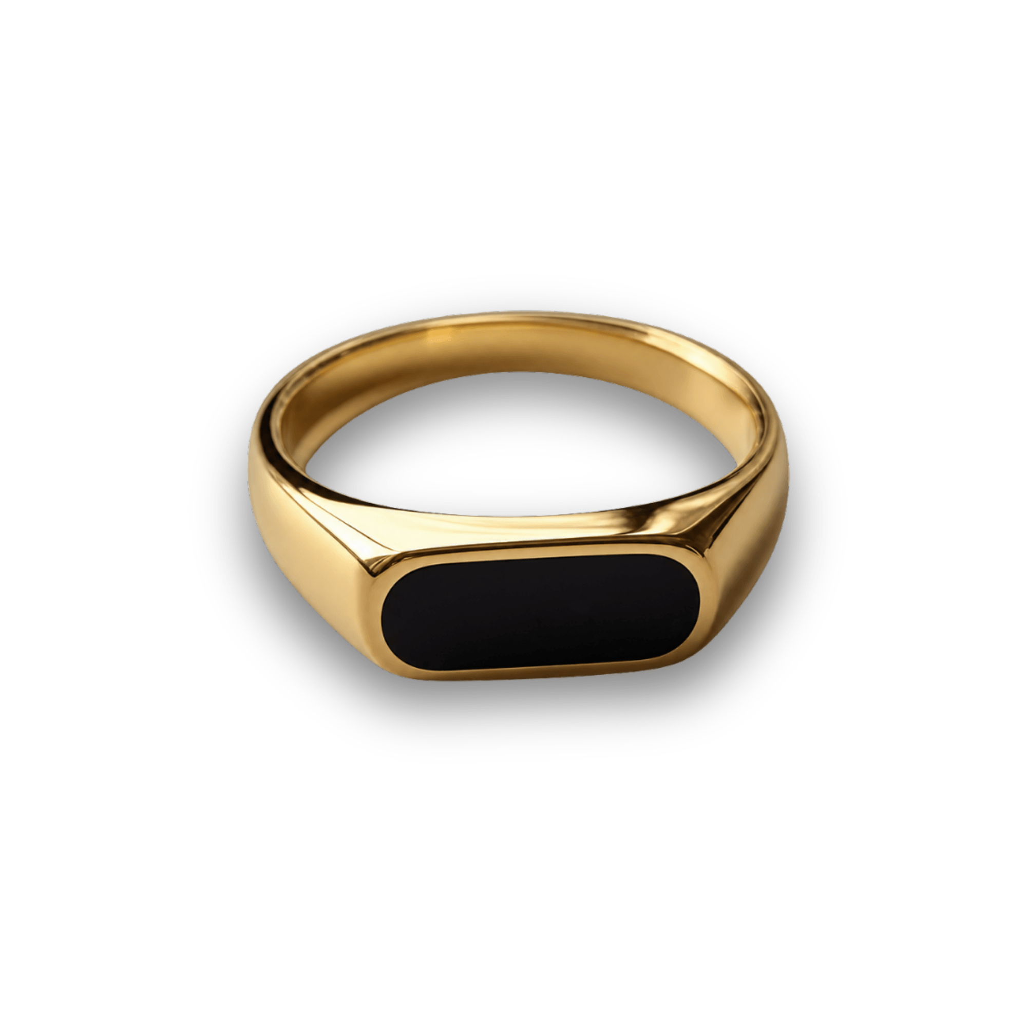 Pax Diamond Ring Gold and Silver Vermeil/Black