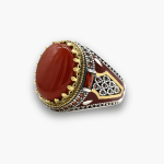 Royal Red Aqeeq Ring