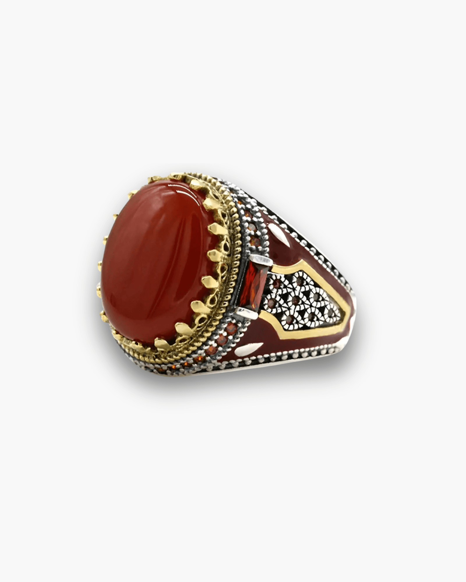Royal Red Aqeeq Ring