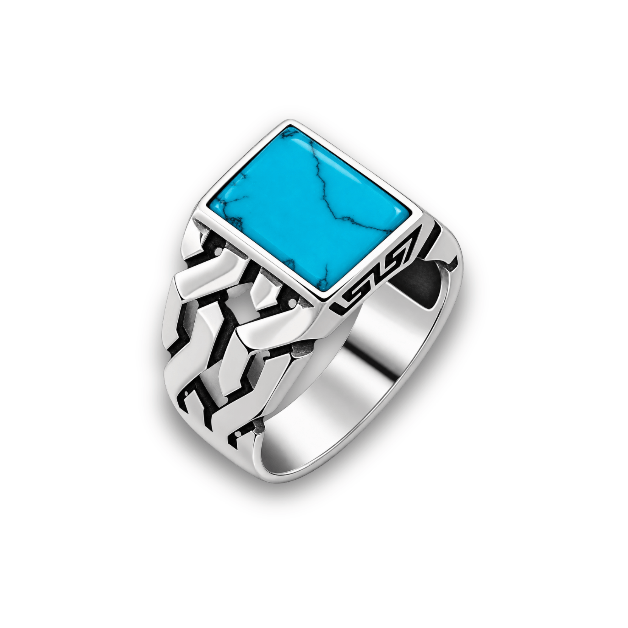 The Cypher – RGB Feroza Ring (925 Silver) - Image 2