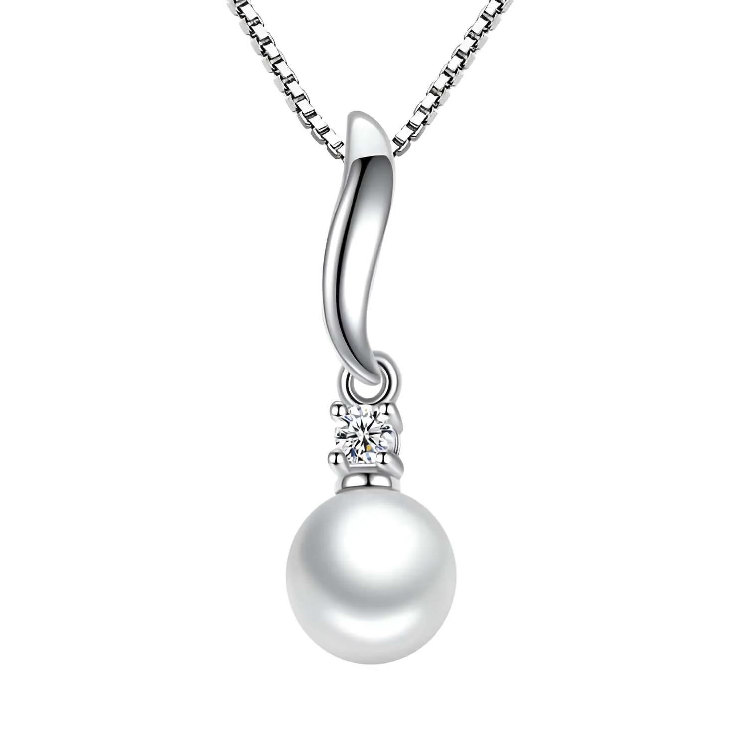 MINIMAL WHITE PEARL PENDANT