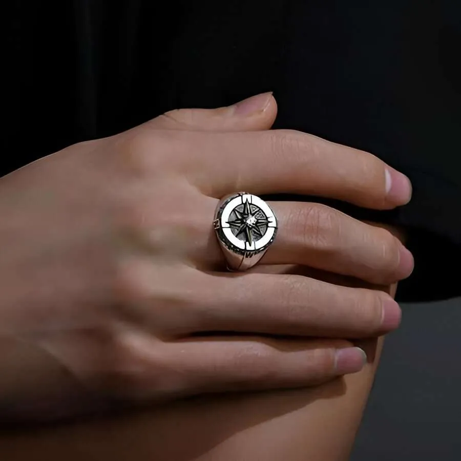 Compass Signet Ring - Image 3
